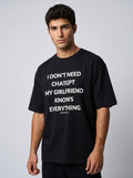 I Don’t Need ChatGPT- Black Oversized T-Shirt