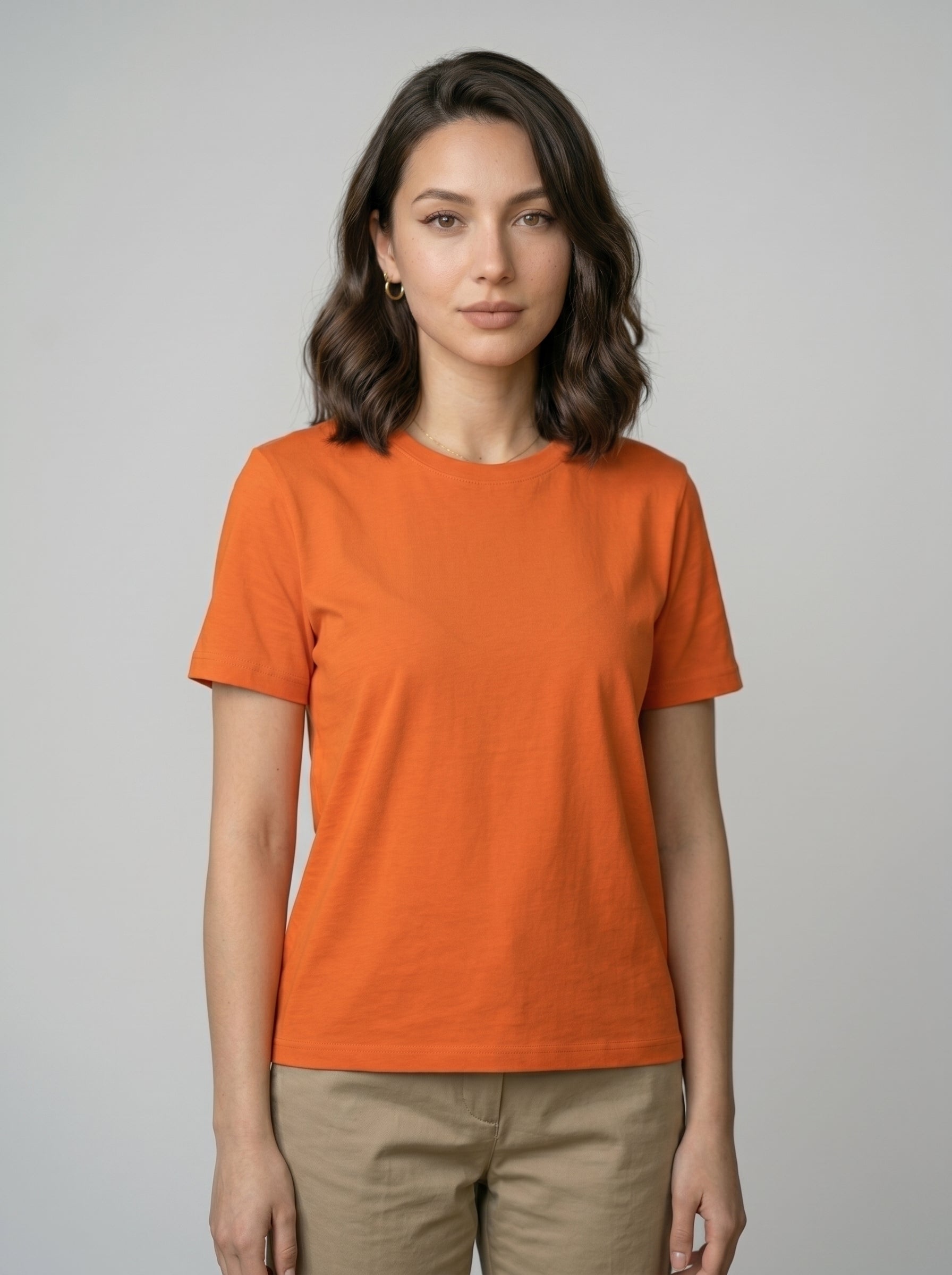 Essential Orange Cotton T-Shirt - Regular Fit