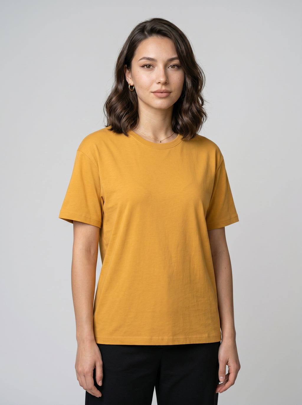 Essential Golden Yellow Cotton T-Shirt - Regular Fit