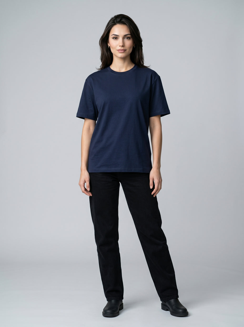 Essential Navy Blue Cotton T-Shirt - Regular Fit