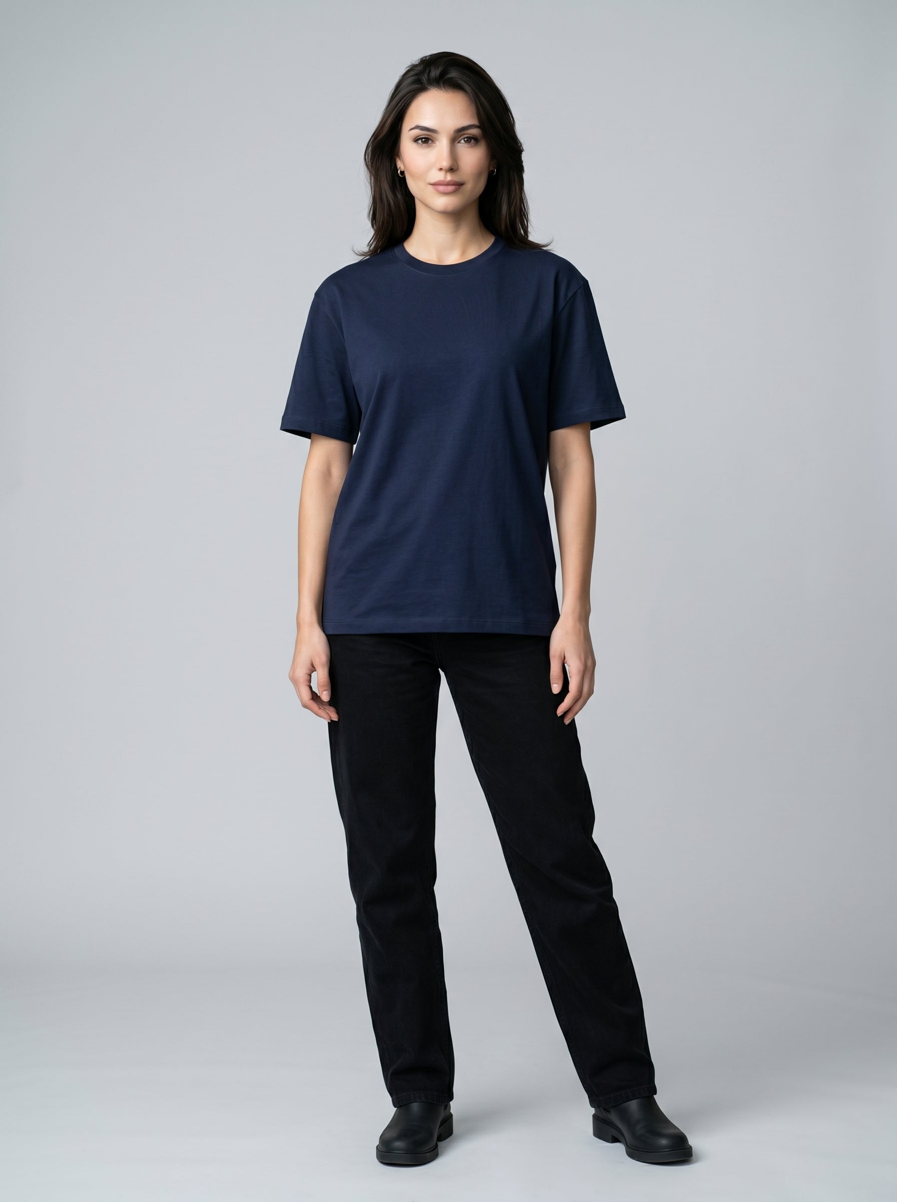 Essential Navy Blue Cotton T-Shirt - Regular Fit
