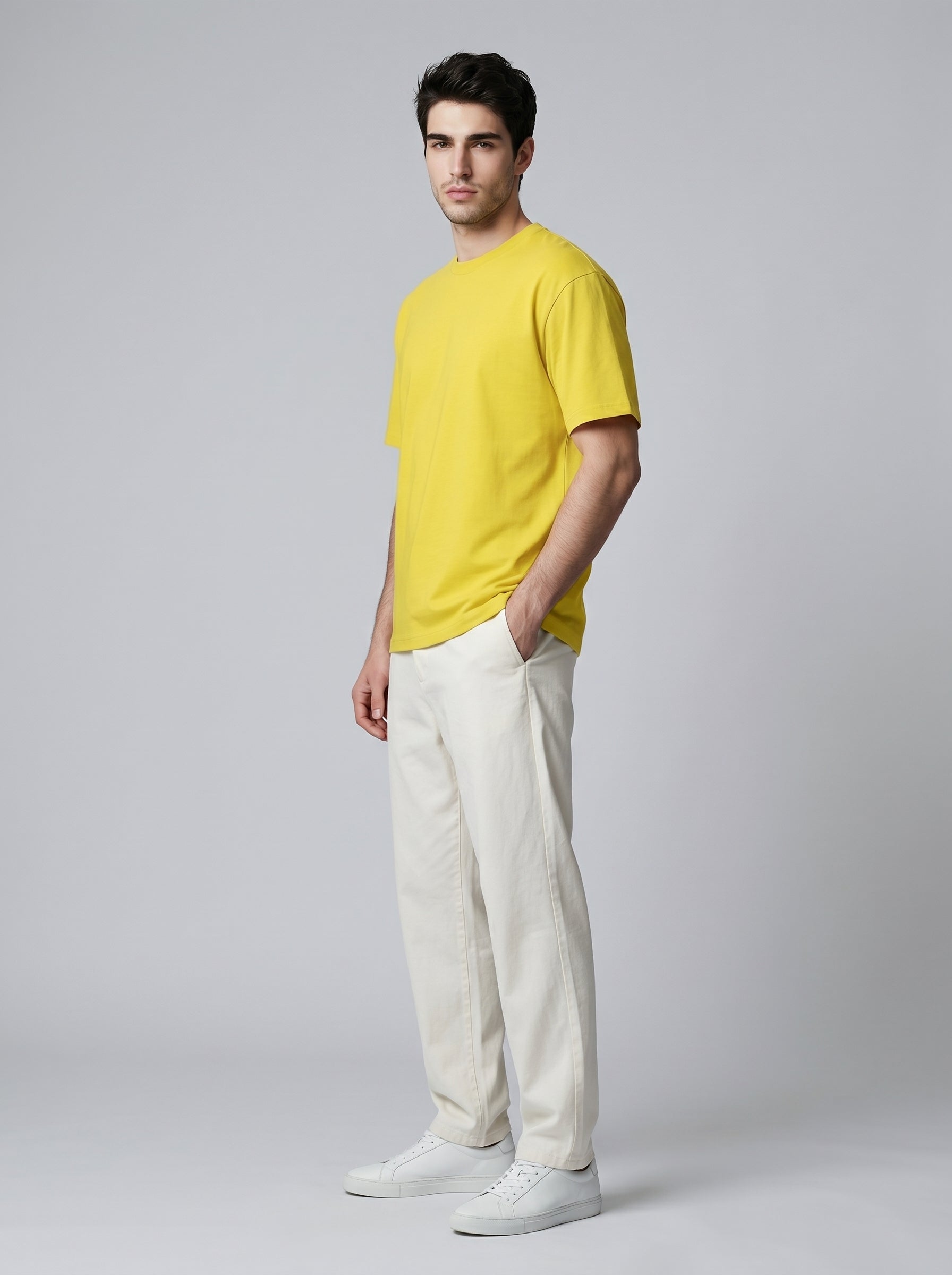 Essential Yellow Cotton T-Shirt - Regular Fit