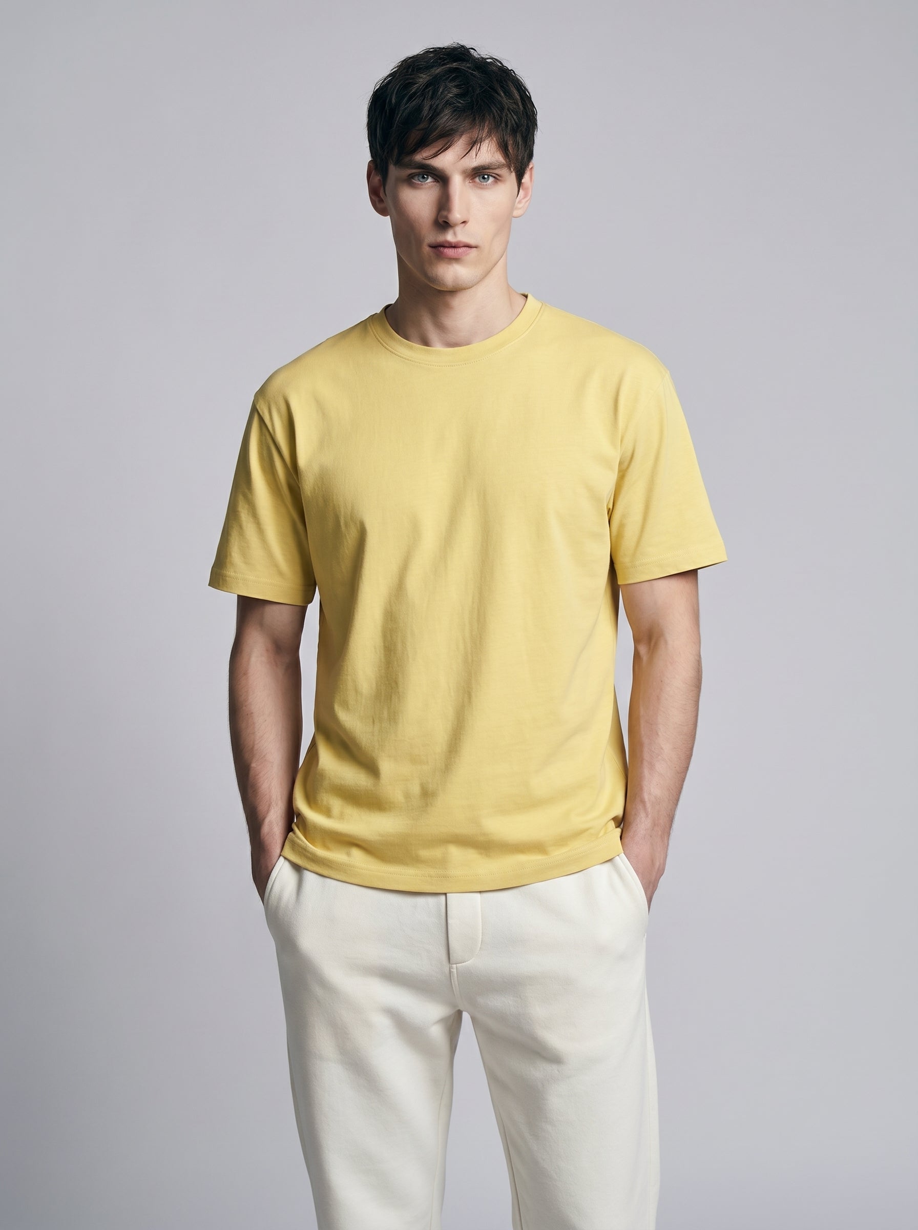Essential Yellow Cotton T-Shirt - Regular Fit