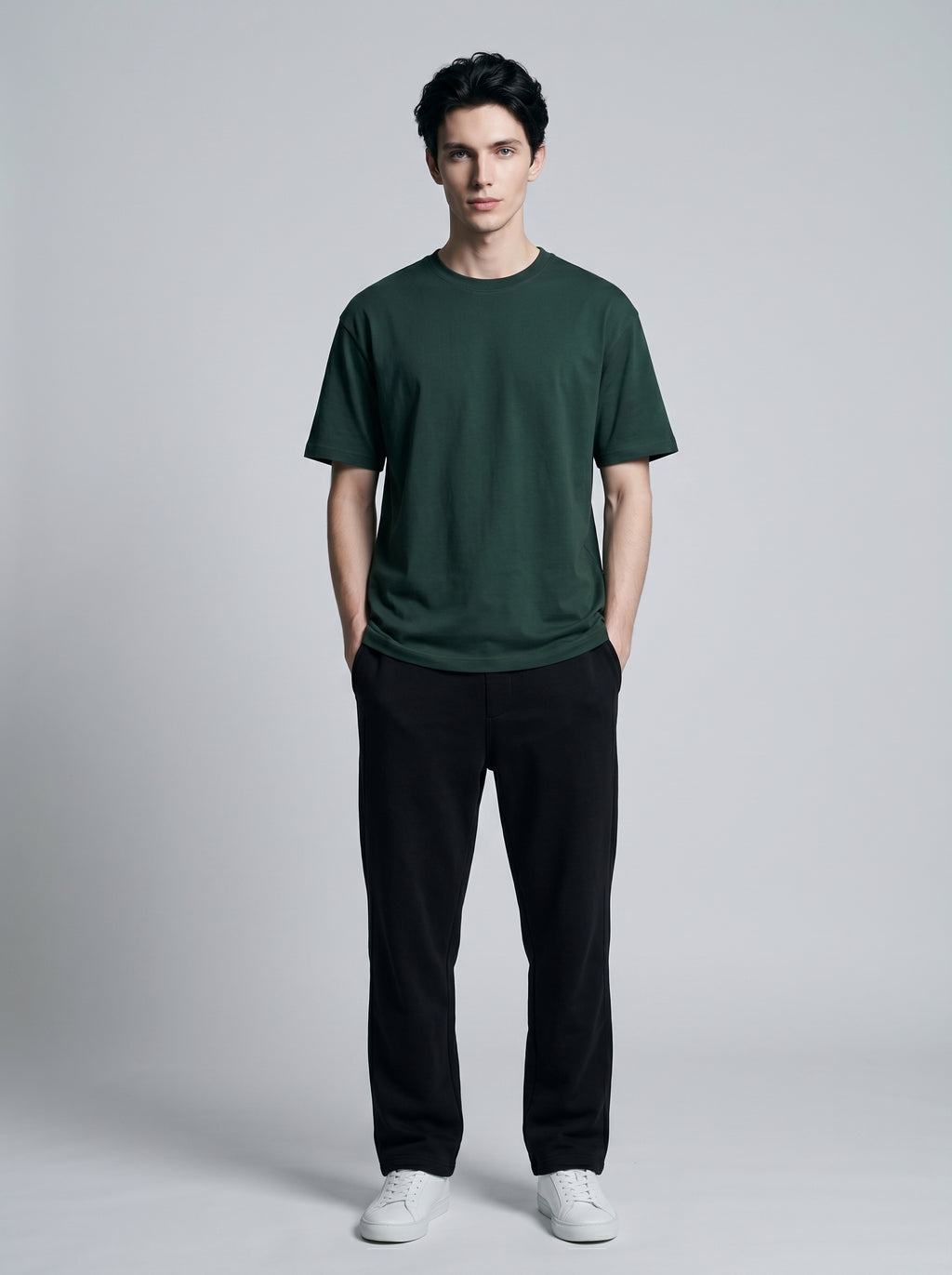 Essential Bottle Green Cotton T-Shirt - Regular Fit