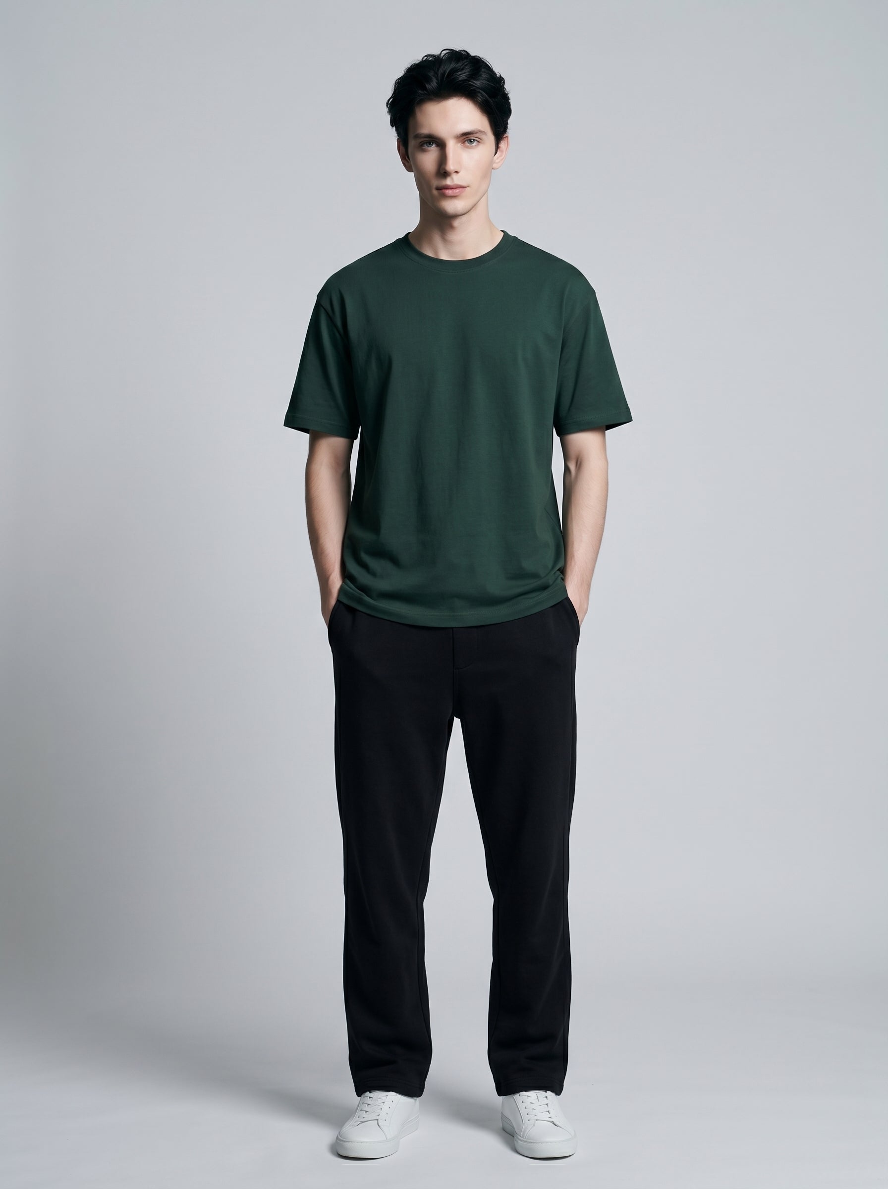 Essential Bottle Green Cotton T-Shirt - Regular Fit