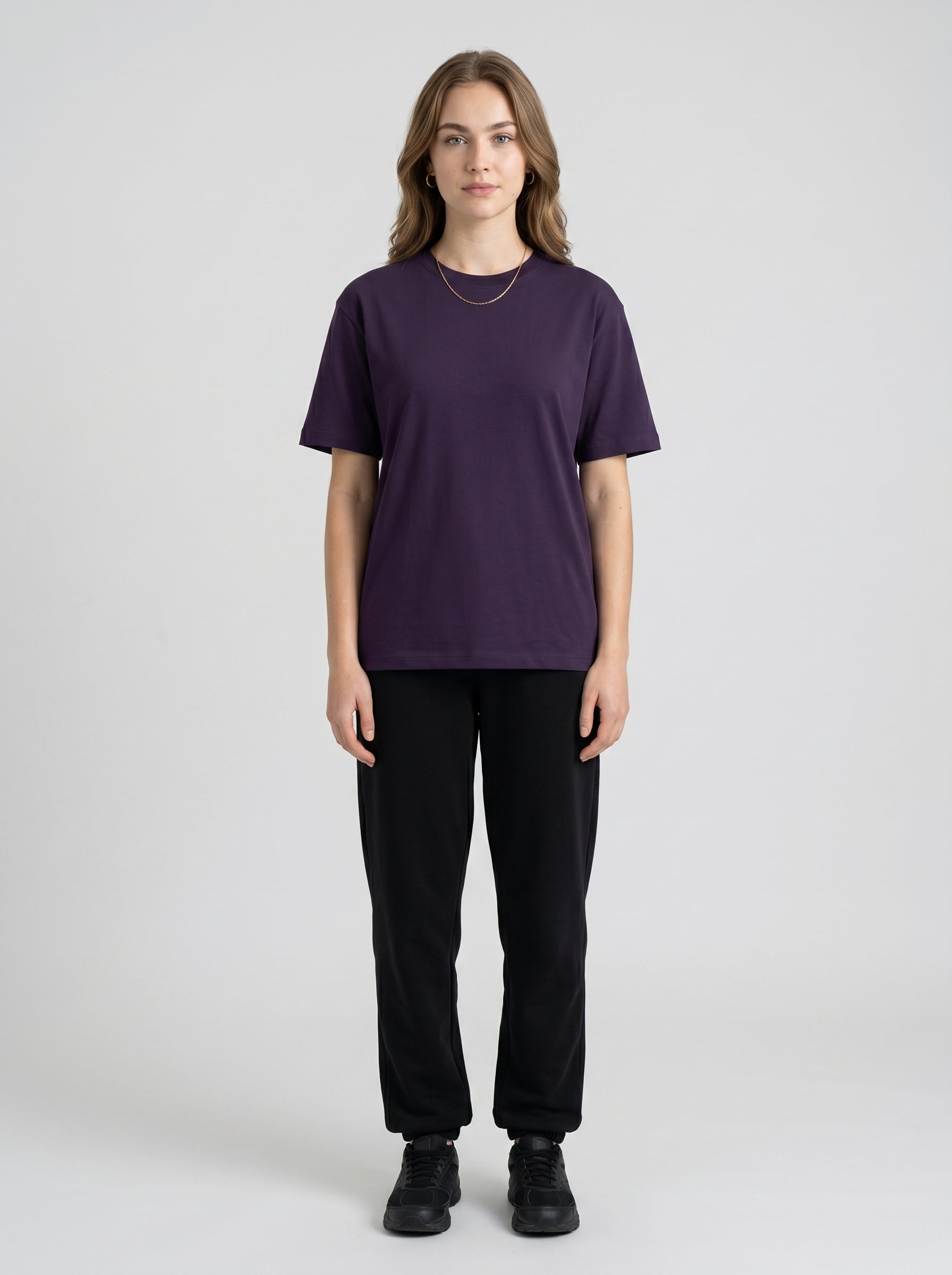 Essential Purple Cotton T-Shirt - Regular Fit
