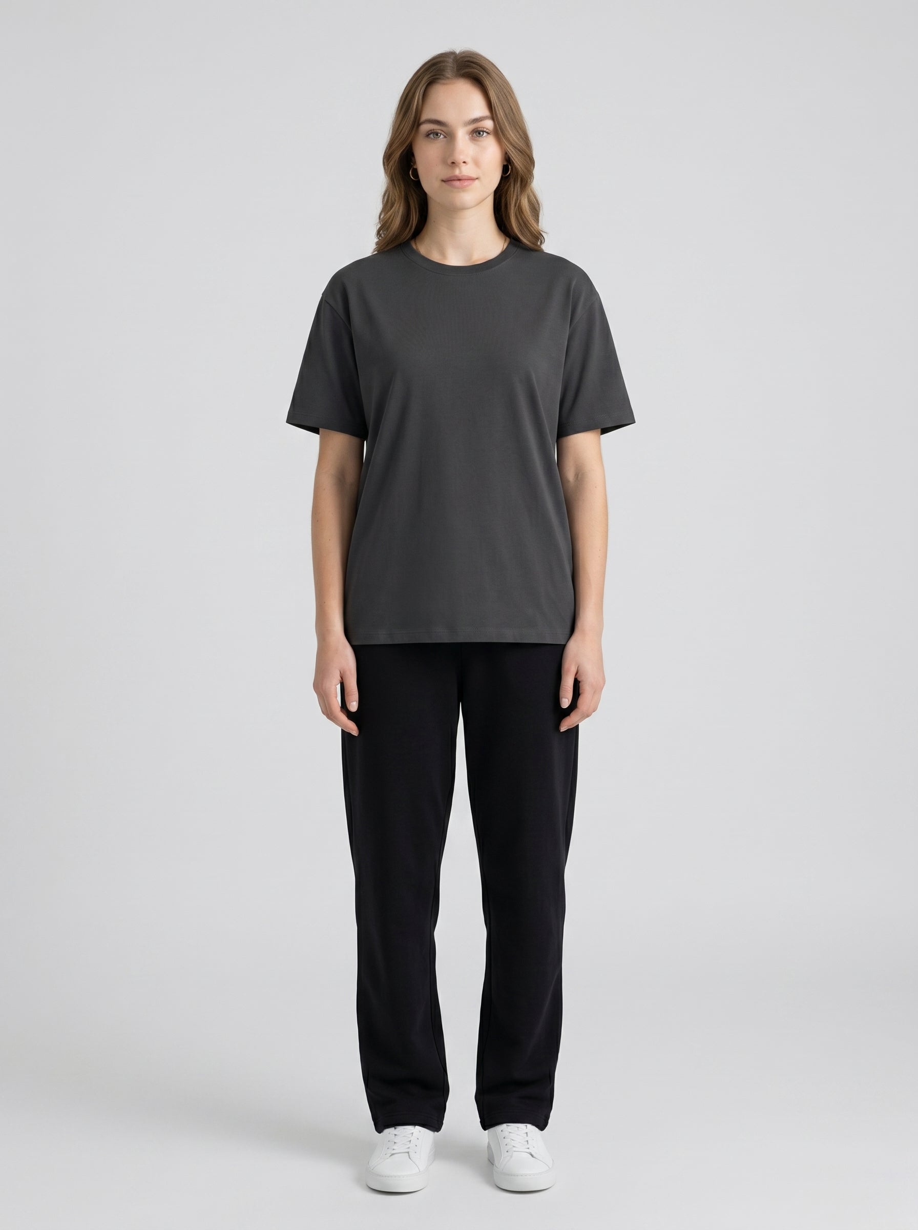 Essential Steel Grey Cotton T-Shirt - Regular Fit