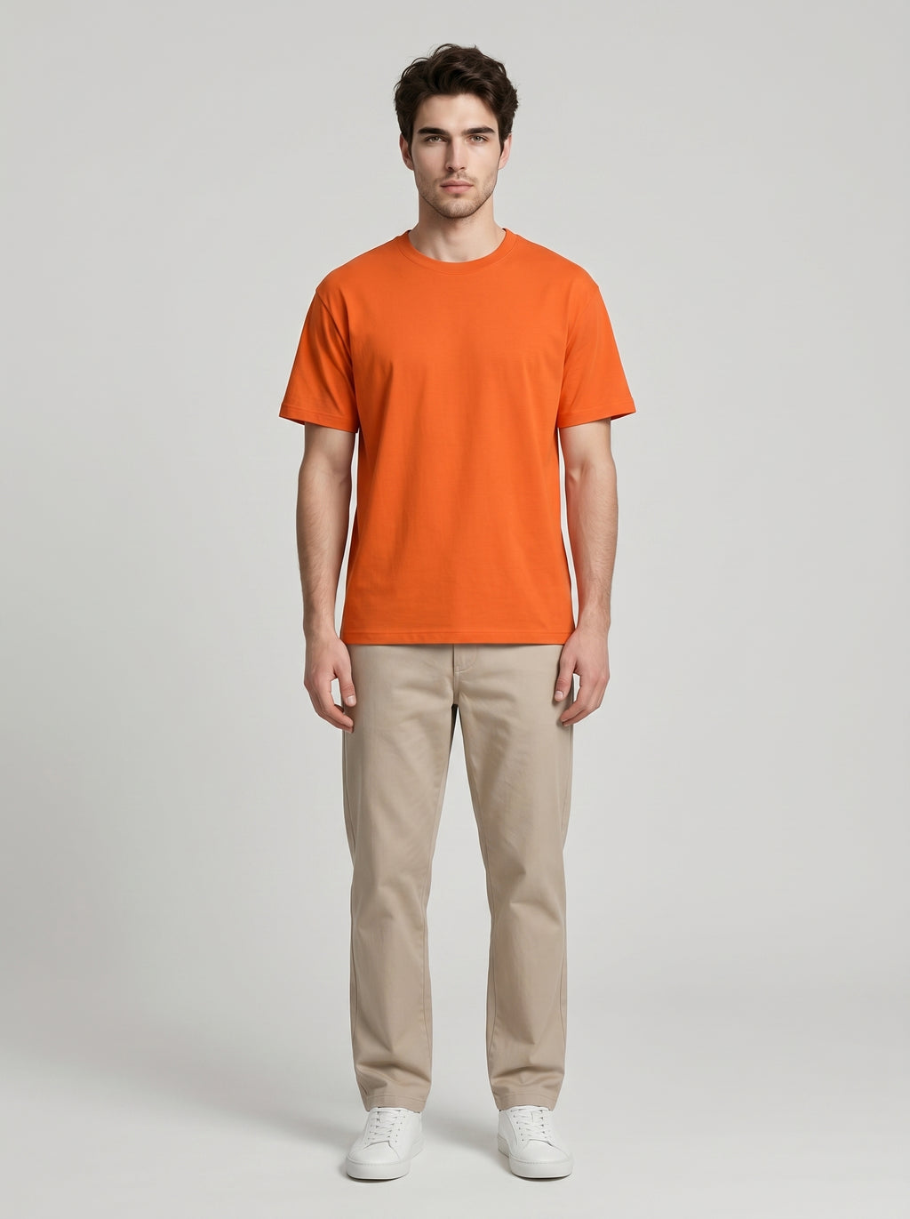 Essential Orange Cotton T-Shirt - Regular Fit
