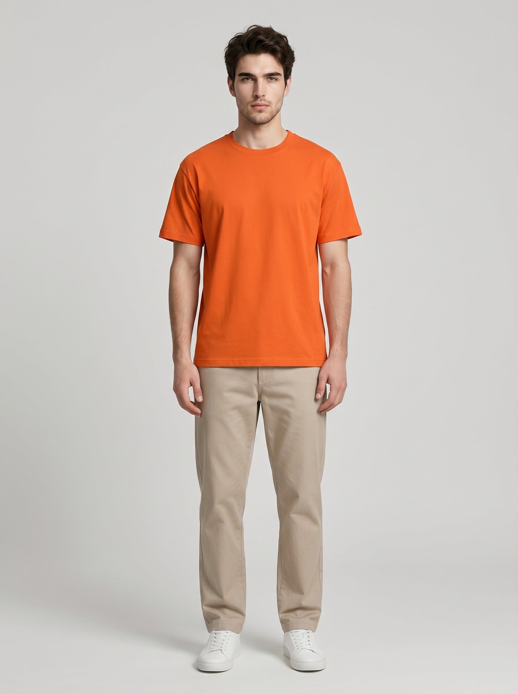 Essential Orange Cotton T-Shirt - Regular Fit