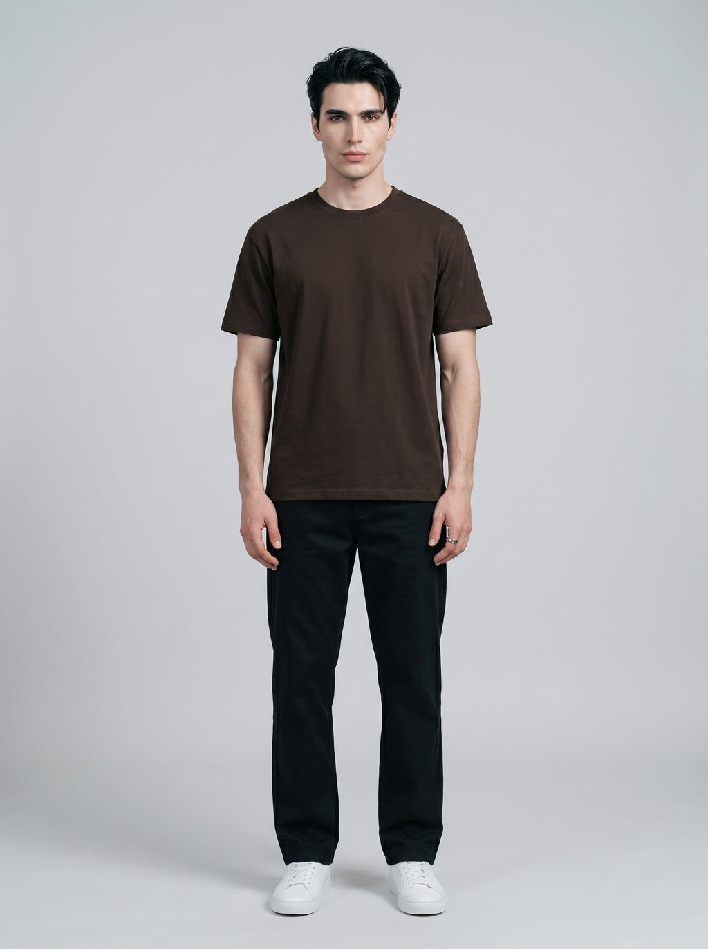 Essential Coffee Brown Cotton T-Shirt - Regular Fit