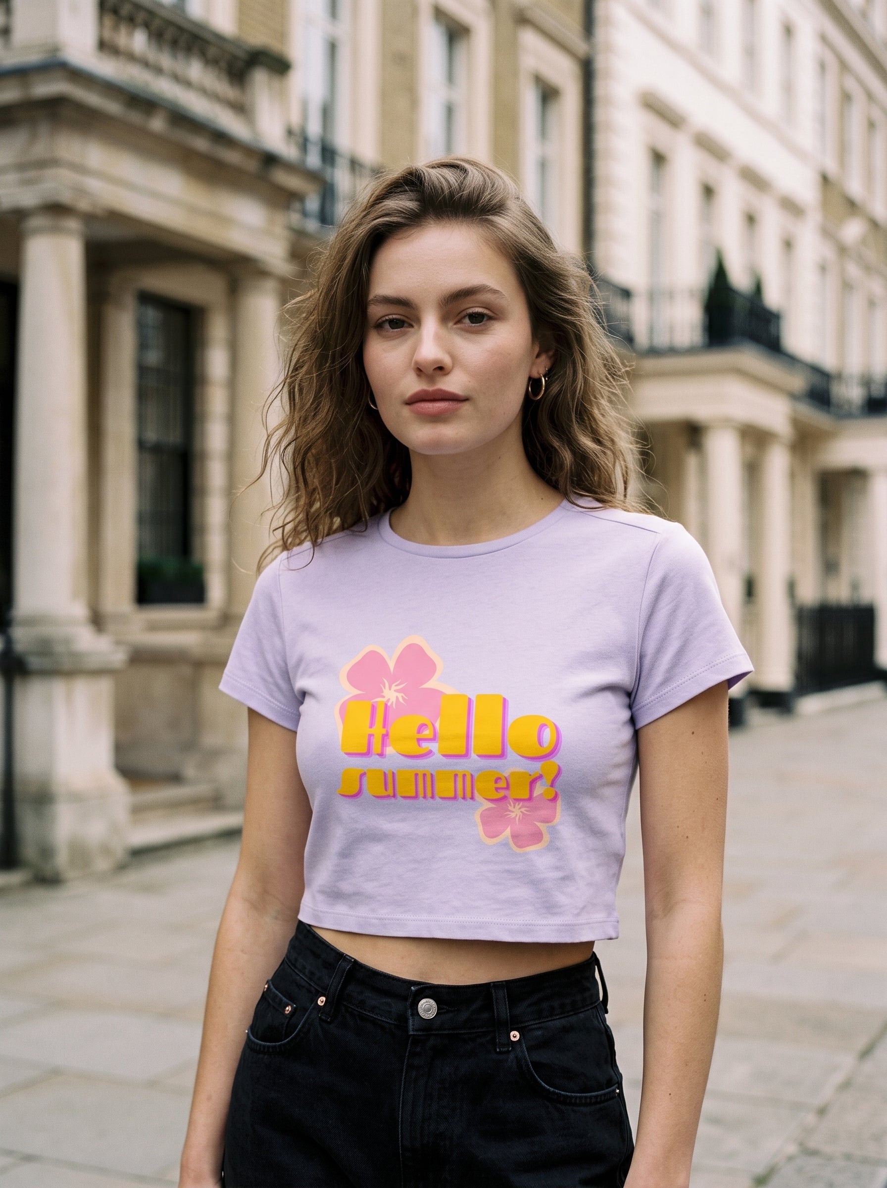 Hello Summer – Lavender Baby Tee
