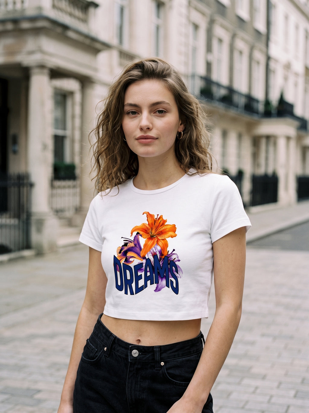 DREAMS – White Baby Tee