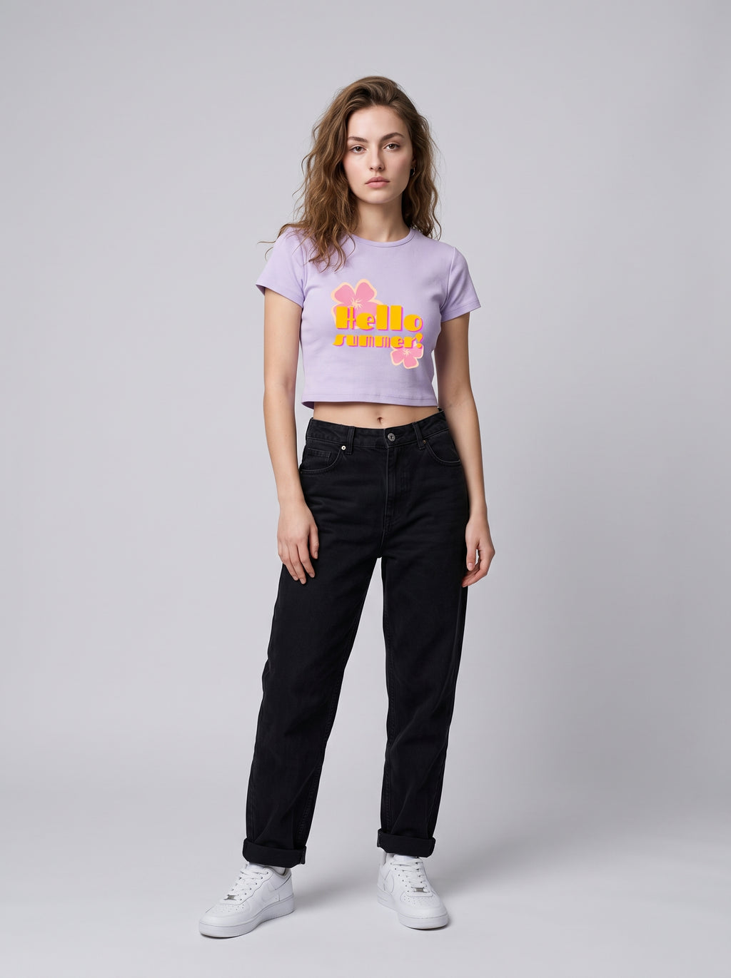 Hello Summer – Lavender Baby Tee
