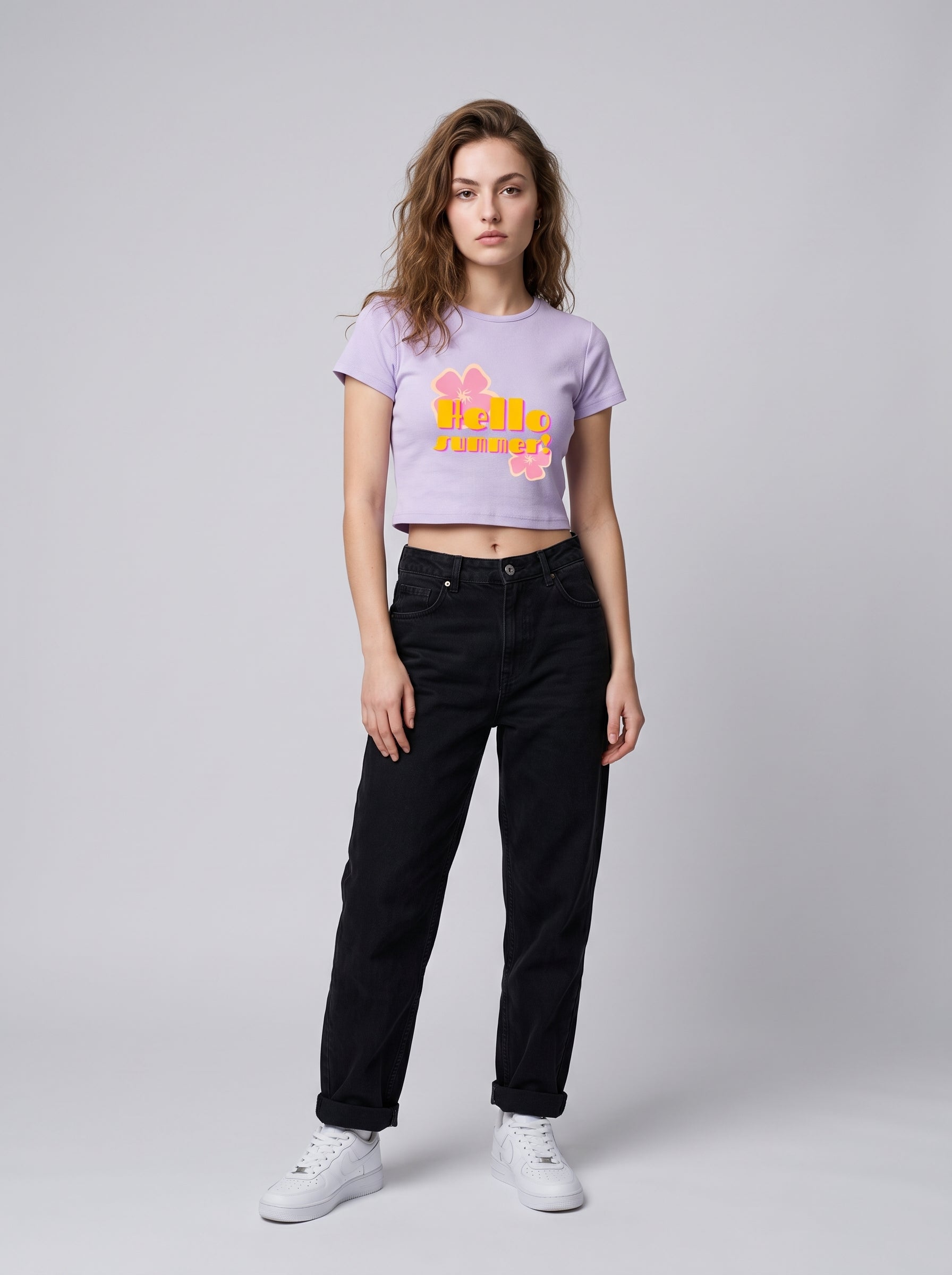 Hello Summer – Lavender Baby Tee