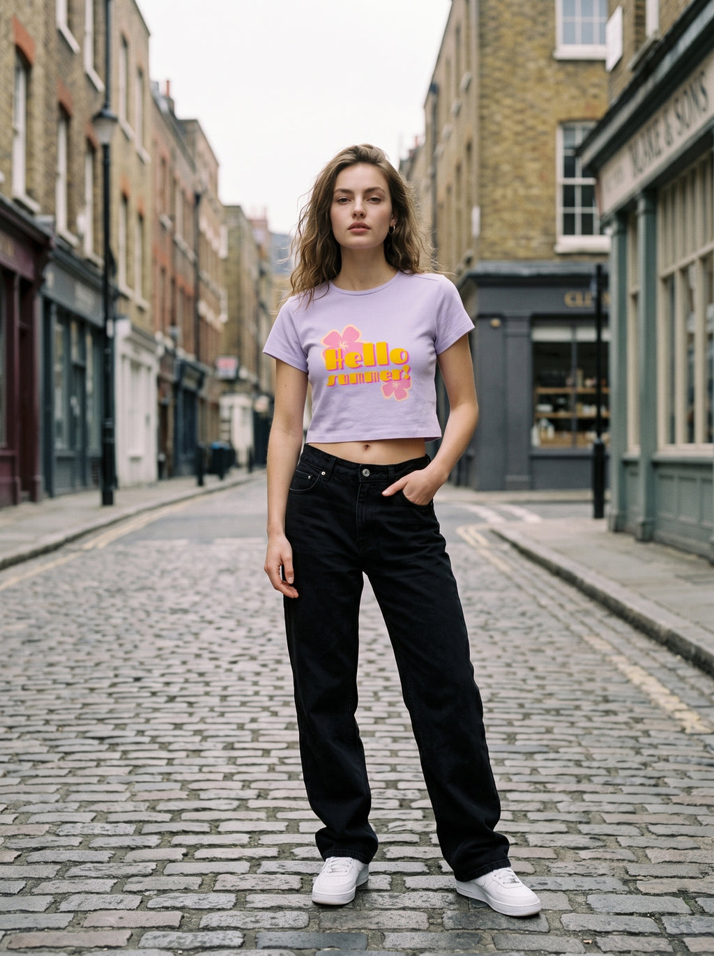Hello Summer – Lavender Baby Tee