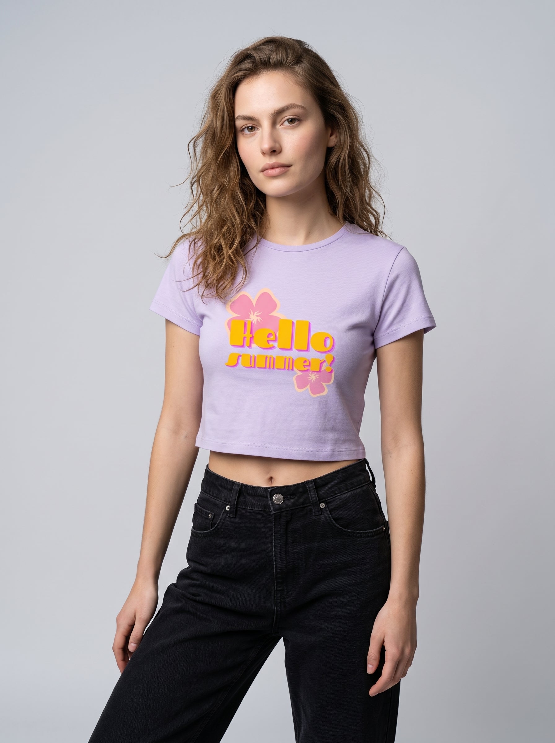Hello Summer – Lavender Baby Tee