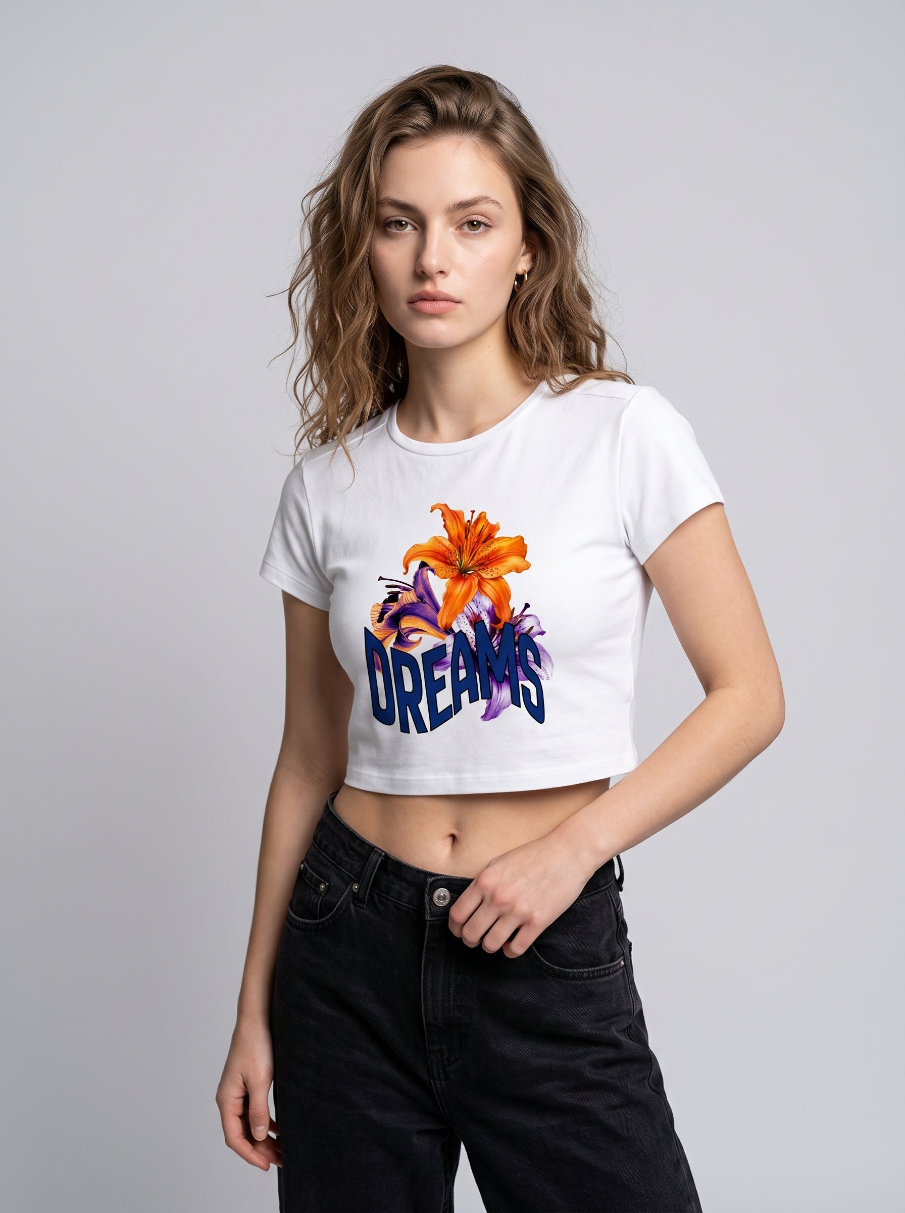 DREAMS – White Baby Tee