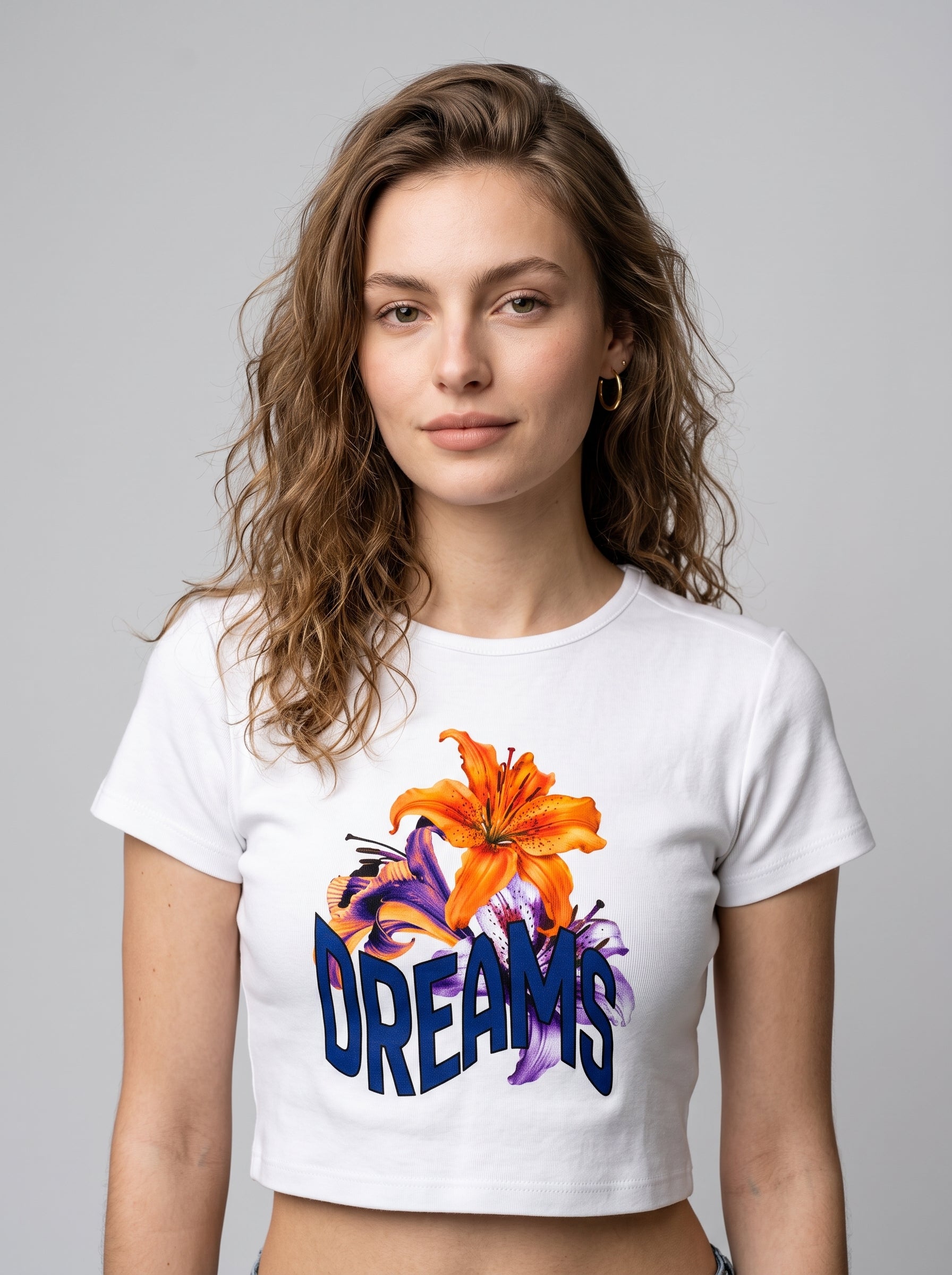 DREAMS – White Baby Tee