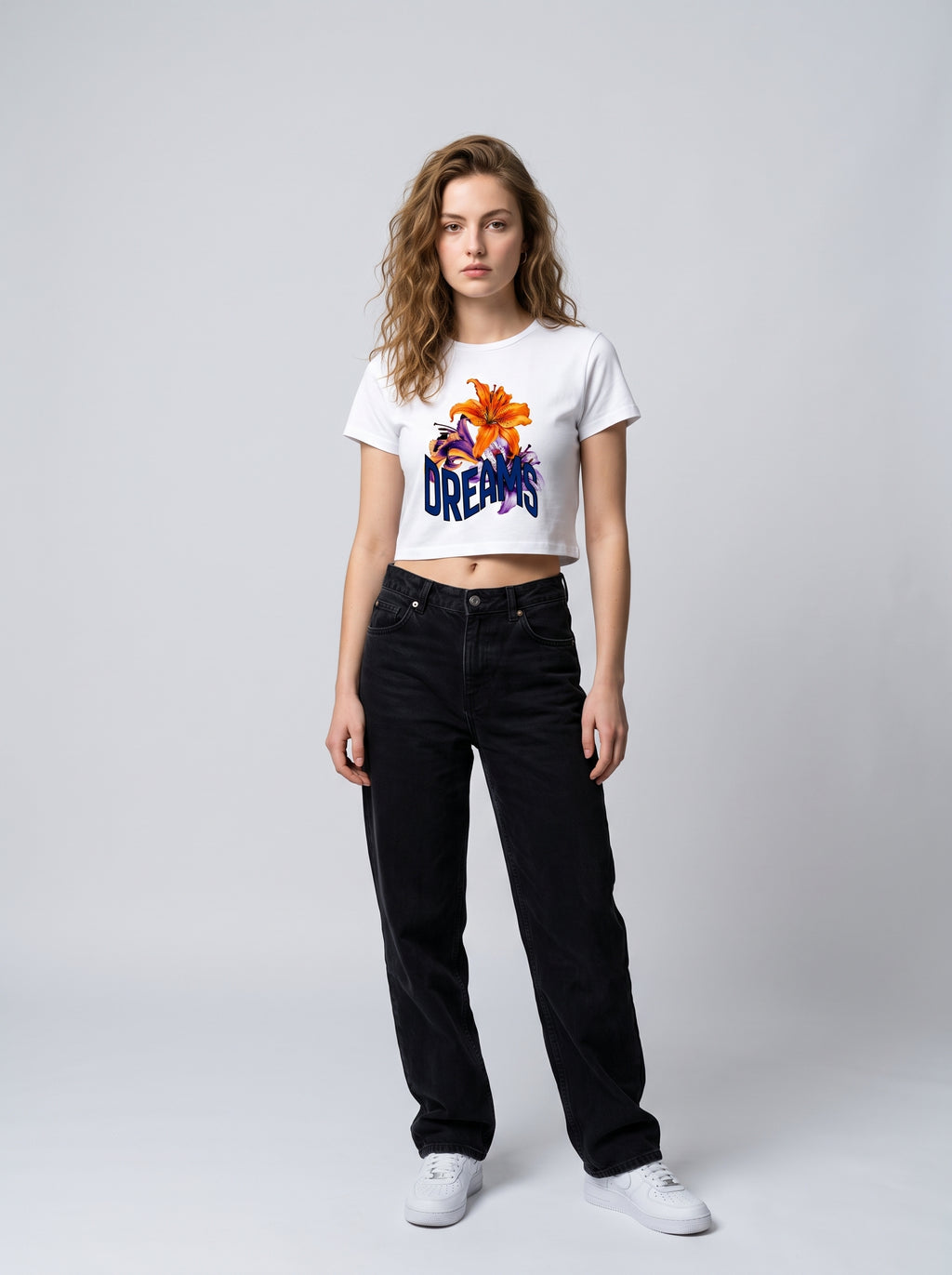 DREAMS – White Baby Tee