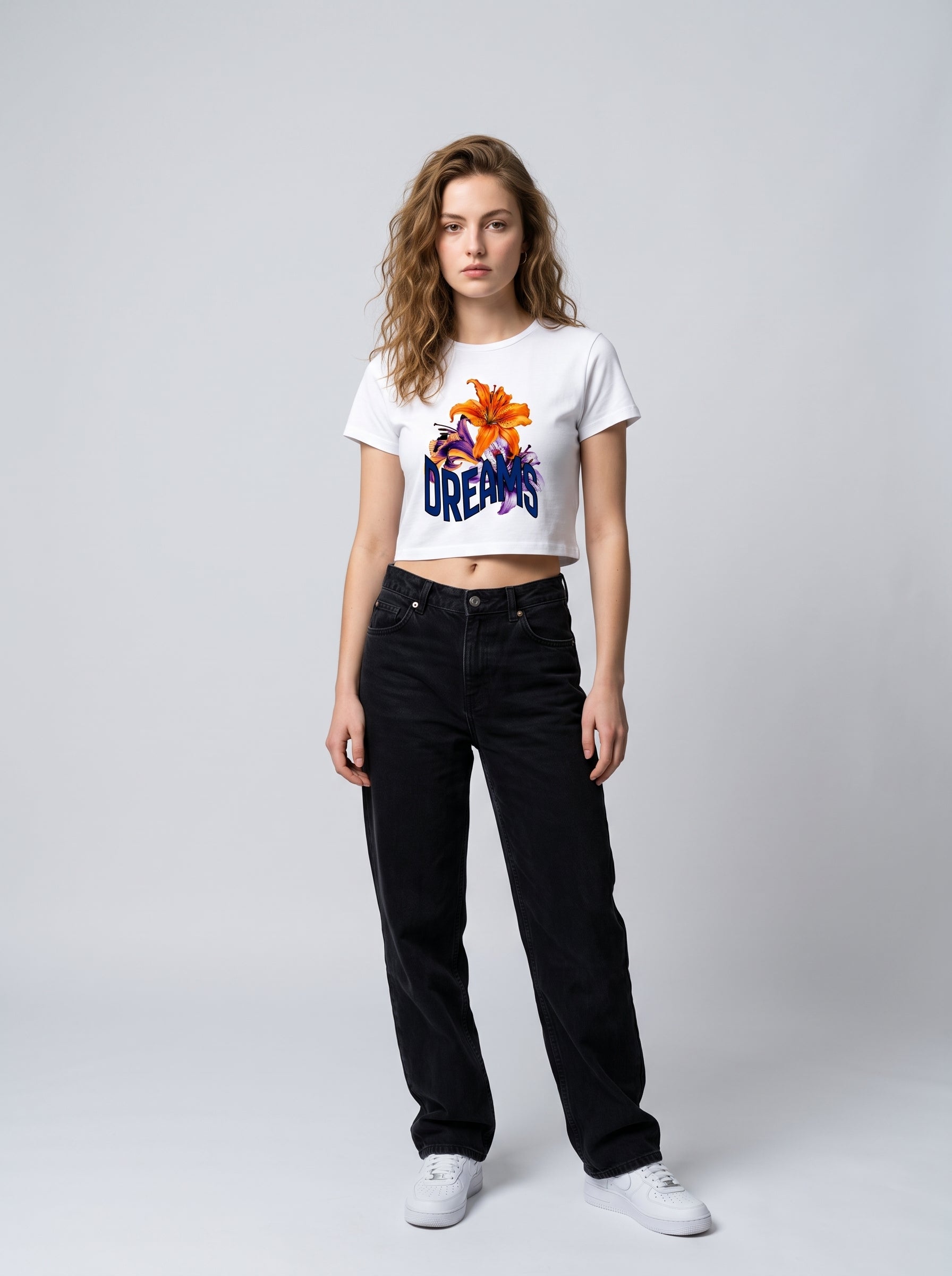DREAMS – White Baby Tee