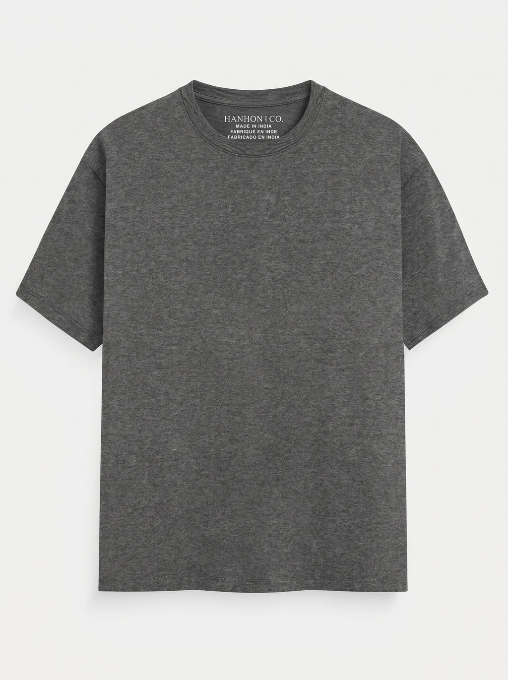 Essential Charcoal Melange Cotton T-Shirt - Regular Fit