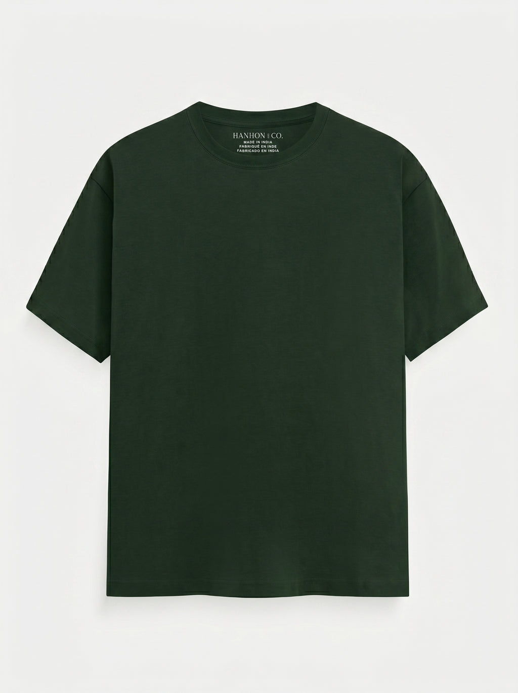 Essential Bottle Green Cotton T-Shirt - Regular Fit