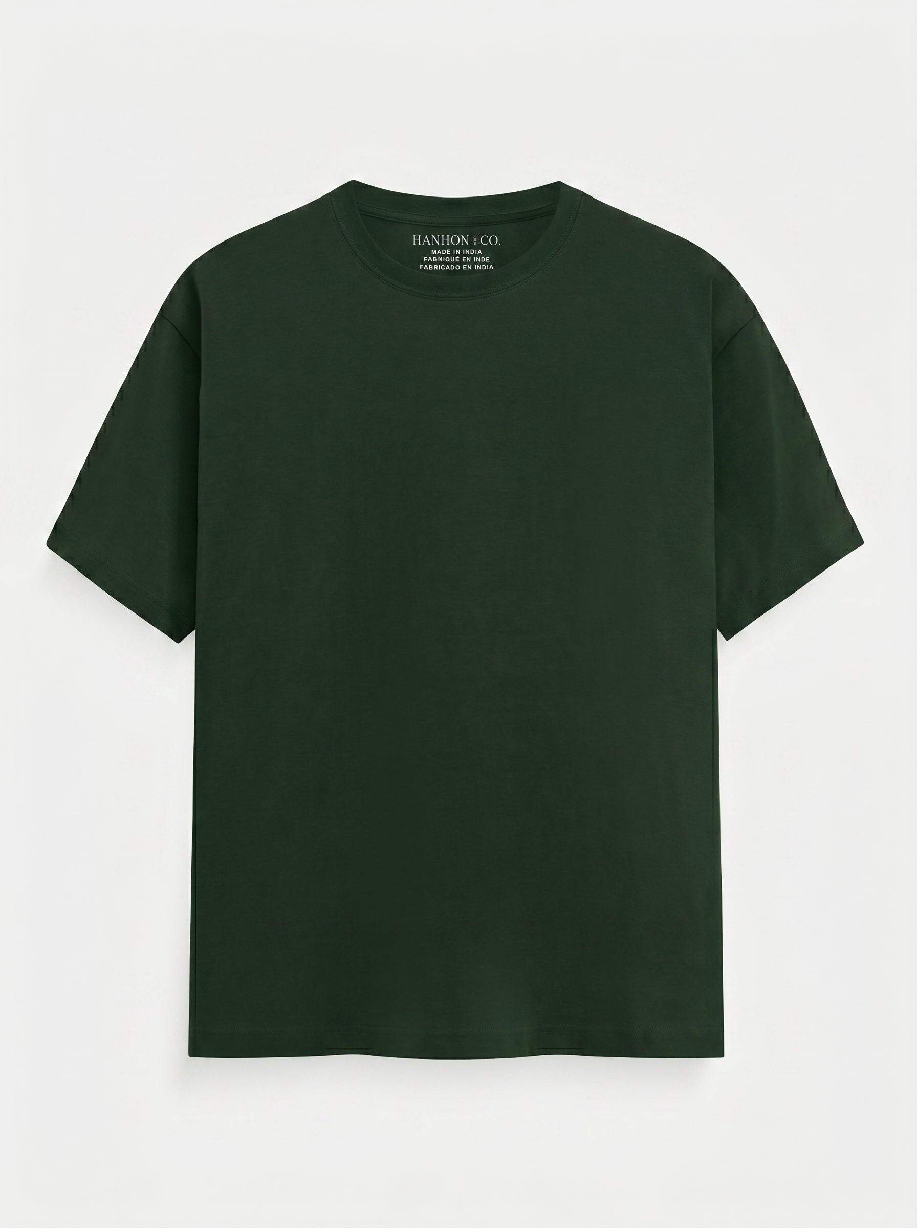 Essential Bottle Green Cotton T-Shirt - Regular Fit