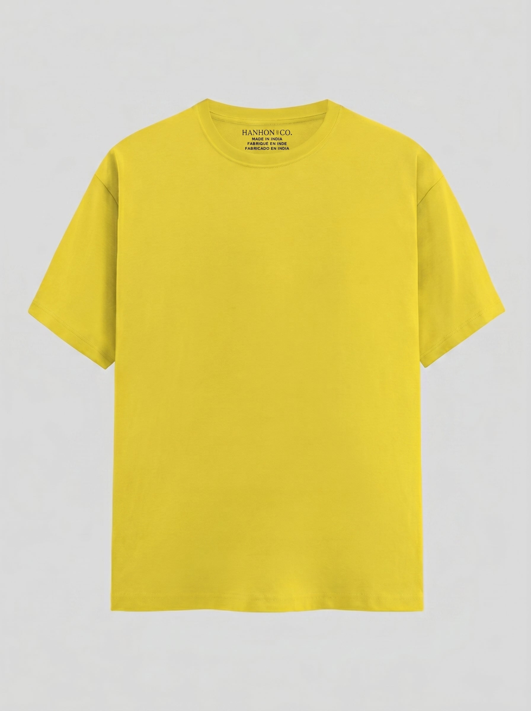 Essential Yellow Cotton T-Shirt - Regular Fit