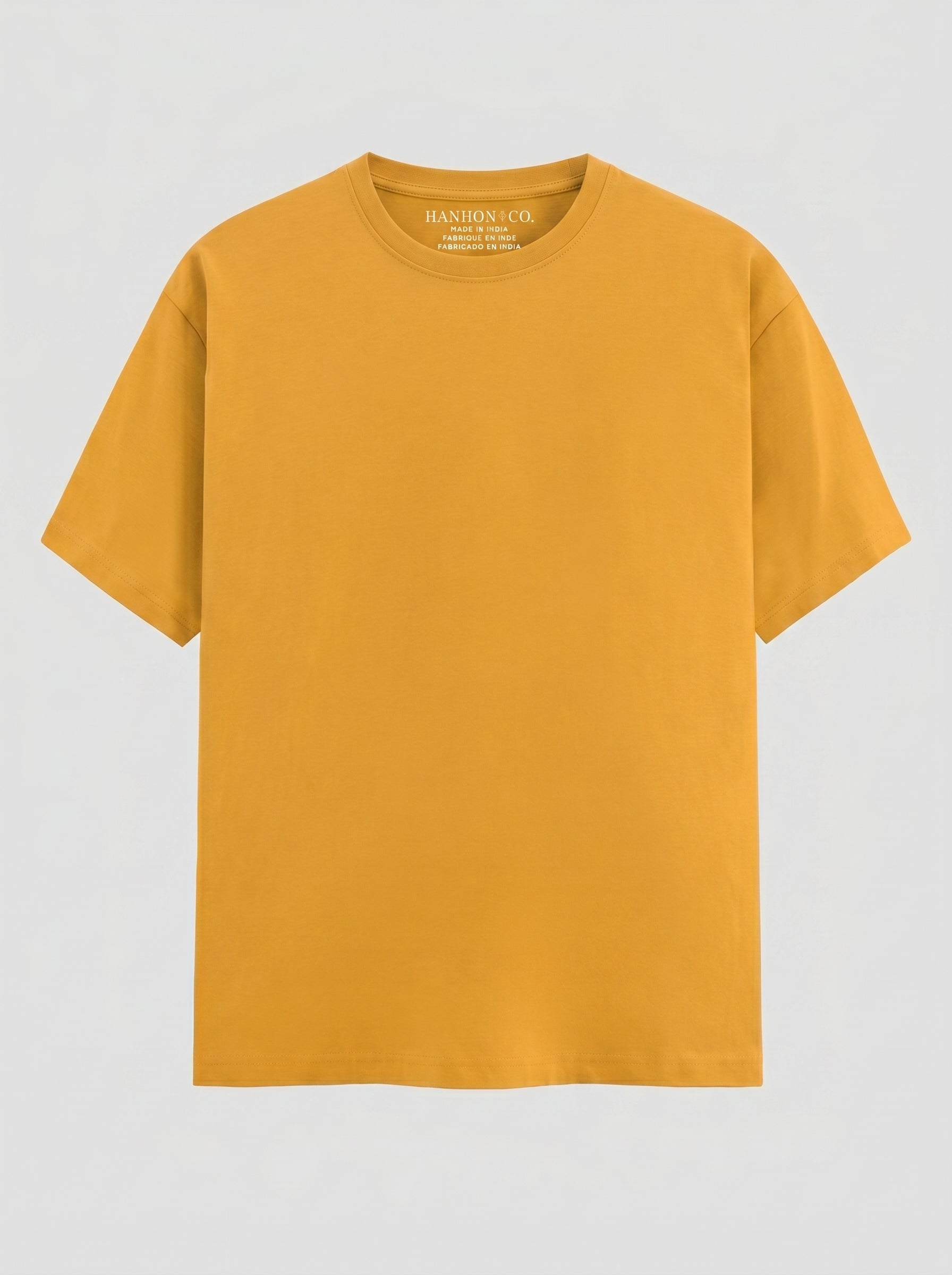 Essential Golden Yellow Cotton T-Shirt - Regular Fit