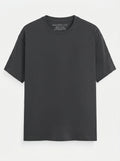 Essential Steel Grey Cotton T-Shirt - Regular Fit