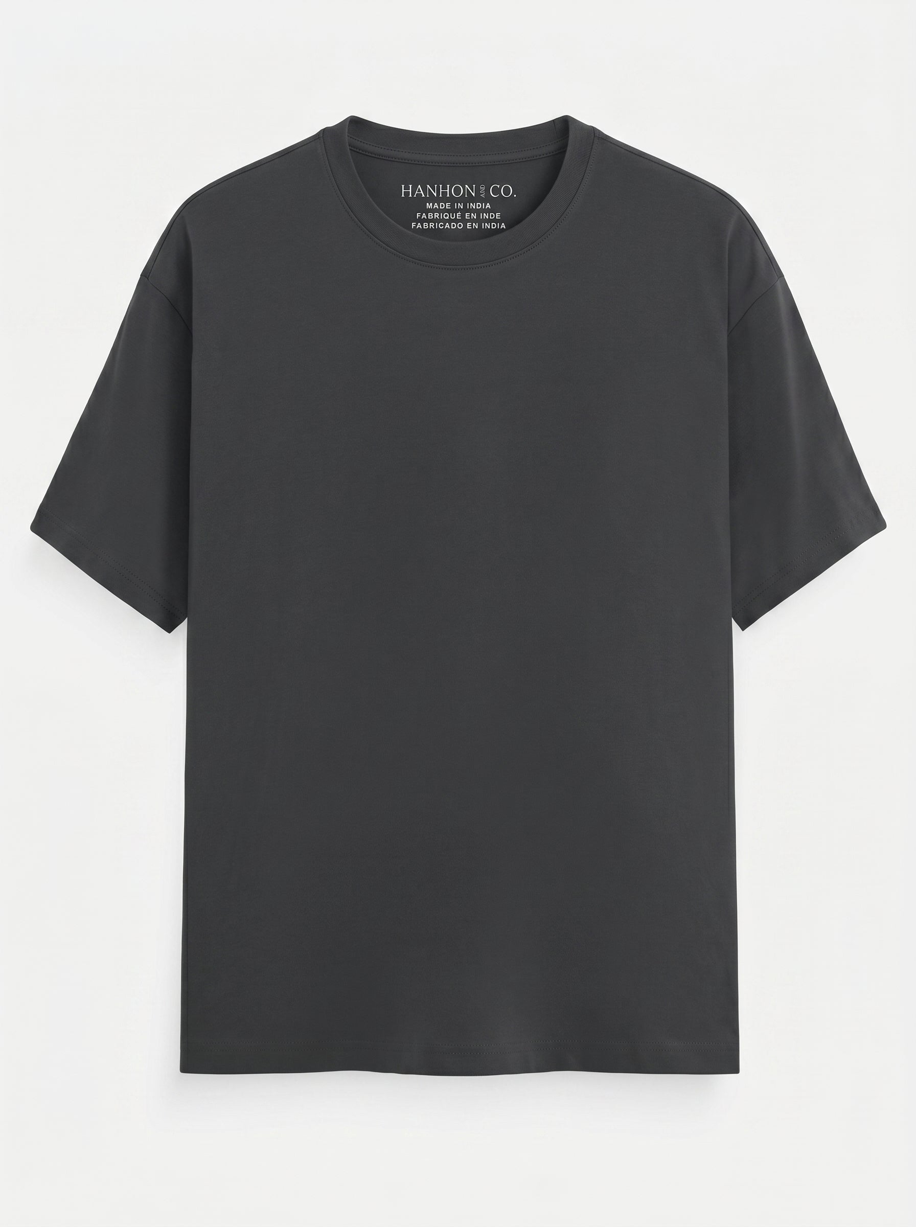 Essential Steel Grey Cotton T-Shirt - Regular Fit