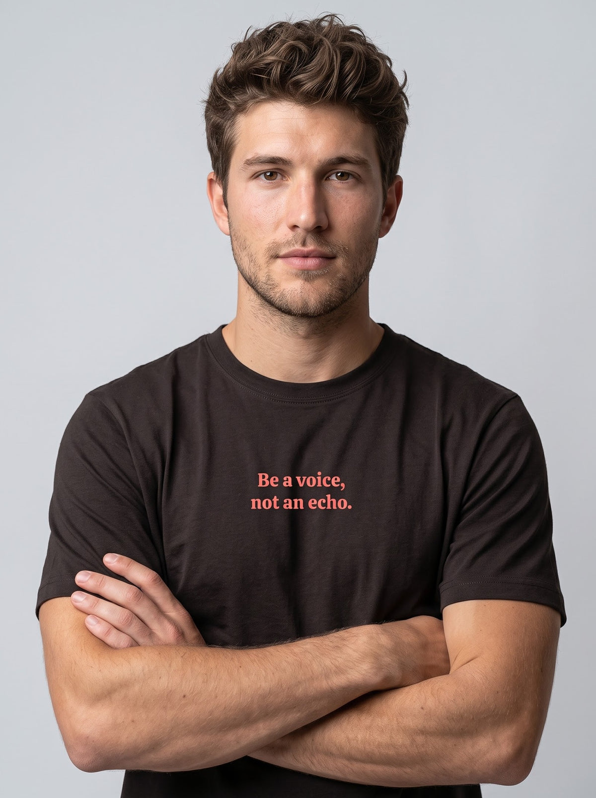 “Be a Voice, Not an Echo” T‑Shirt – Coffee Brown