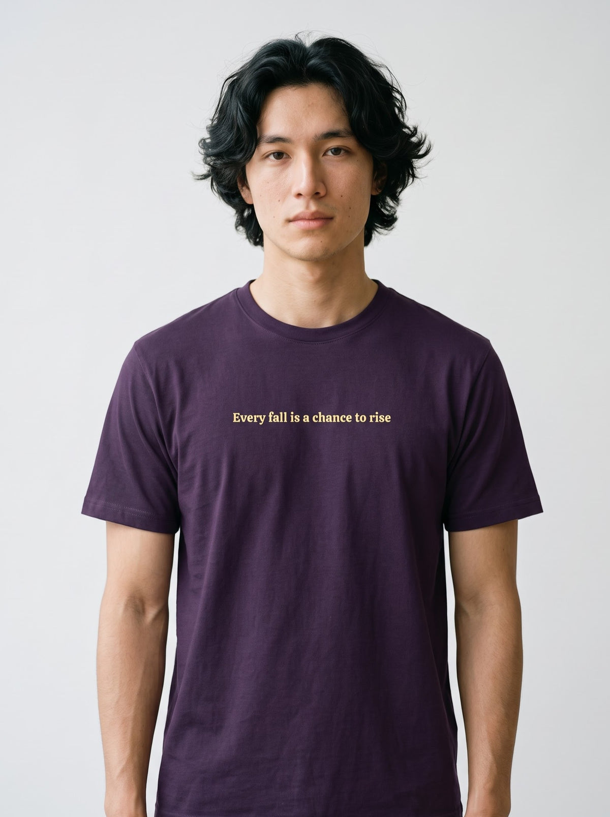 “Every Fall Is a Chance to Rise” T‑Shirt – Purple