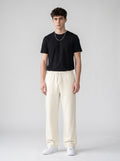 Unisex Off White Terry Sweatpants - Relaxed Fit