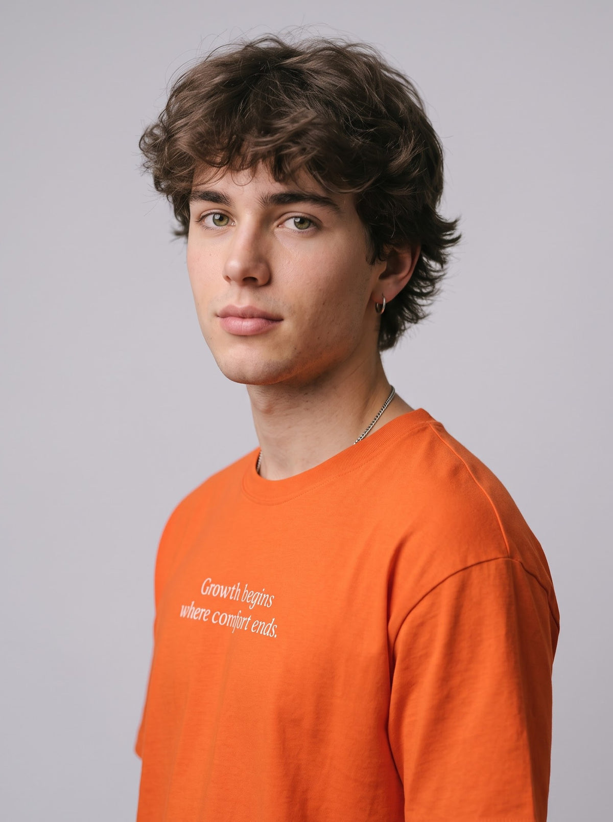 "Growth Begins Where Comfort Ends" T‑Shirt – Orange