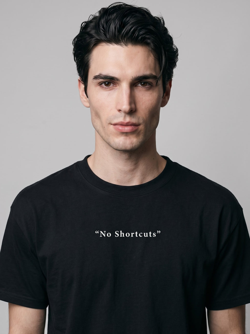 “No Shortcuts” T‑Shirt – Black