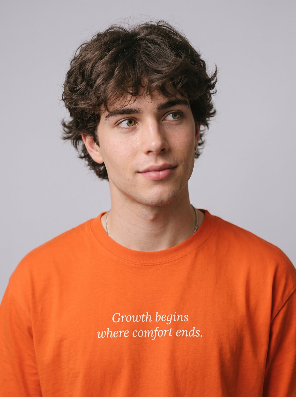 "Growth Begins Where Comfort Ends" T‑Shirt – Orange