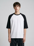 Unisex Oversized Raglan T-Shirt – Black Sleeve / White Body