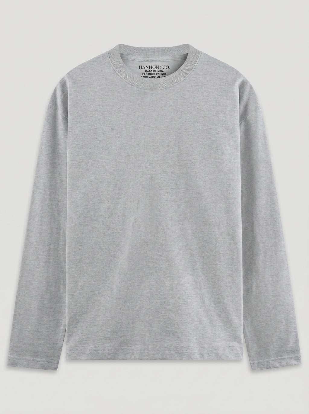 Everyday Full Sleeve Tee – Grey Melange Unisex Regular Fit
