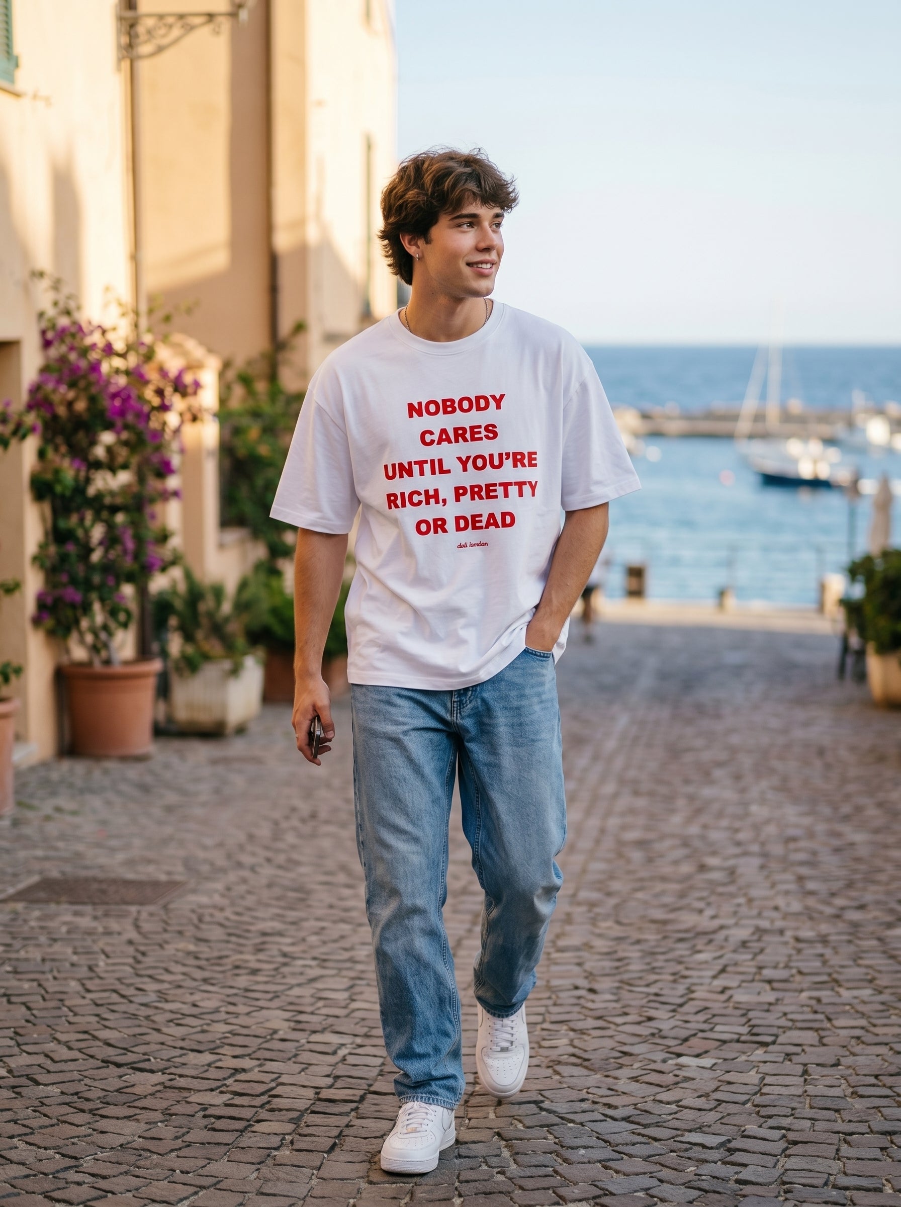 Nobody Cares - White Oversized T-Shirt
