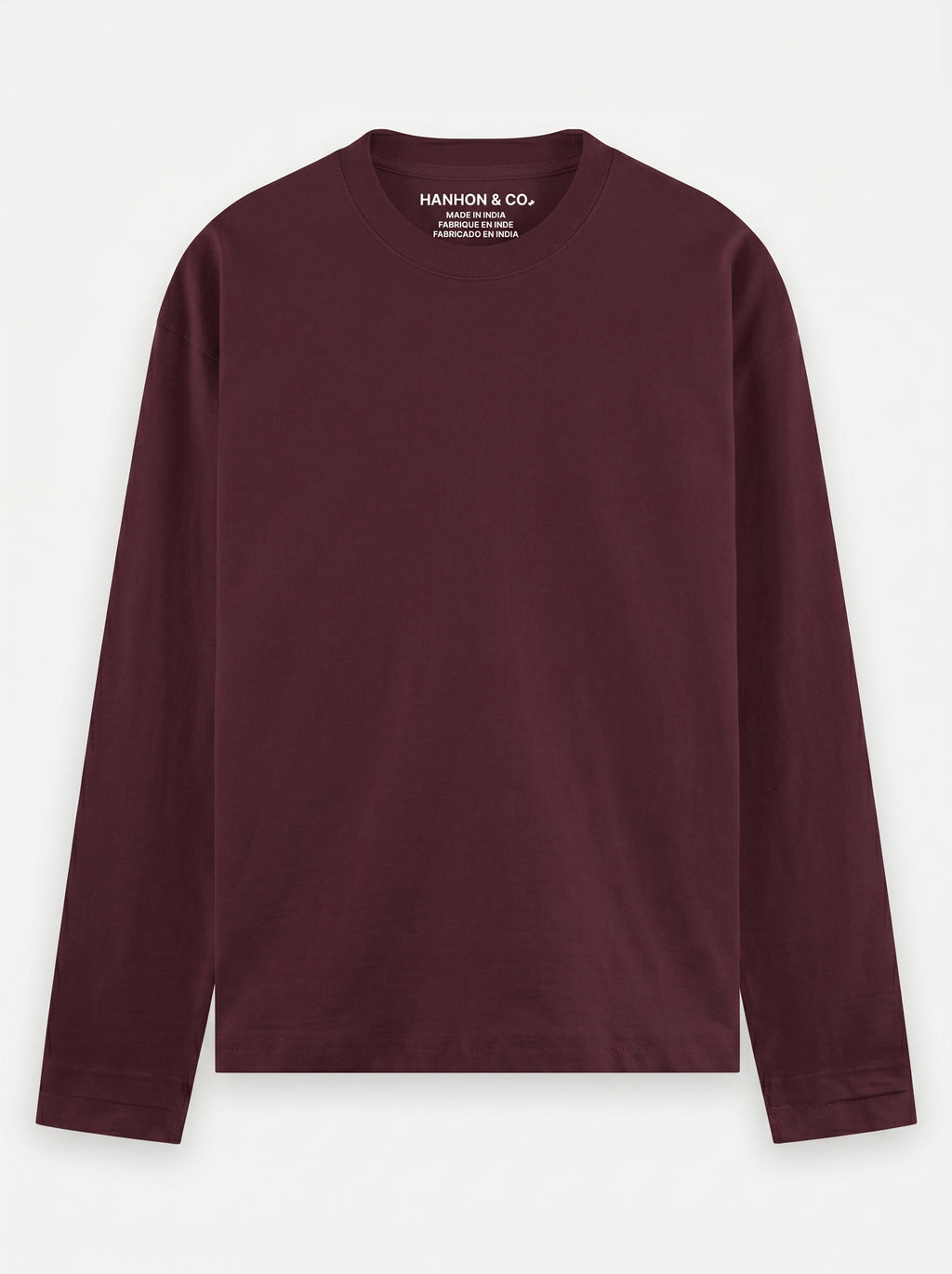 Everyday Full Sleeve Tee – Maroon Unisex Regular Fit