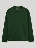 Everyday Full Sleeve Tee – Bottle Green Unisex Regular Fit