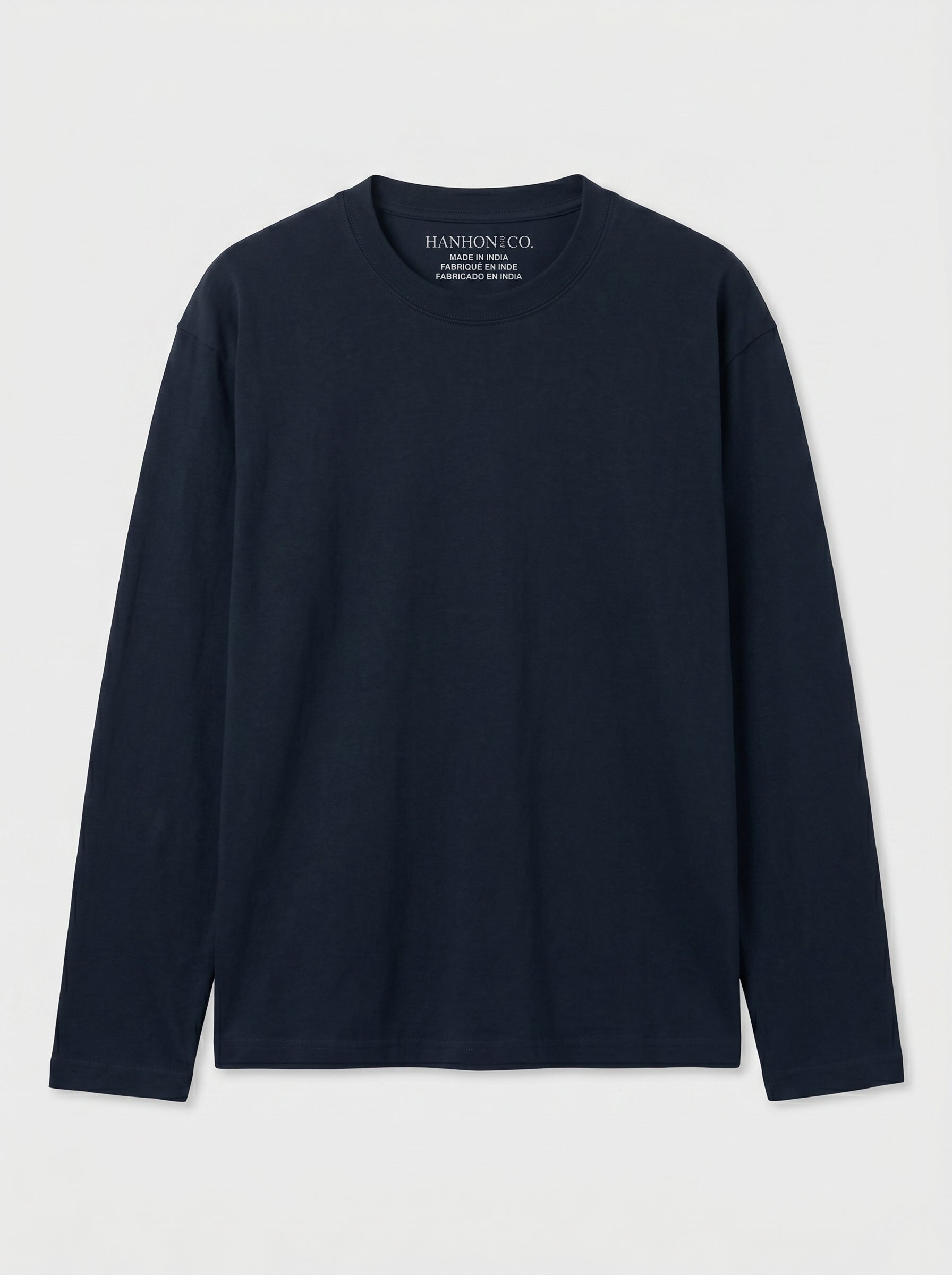 Everyday Full Sleeve Tee – Navy Blue Unisex Regular Fit