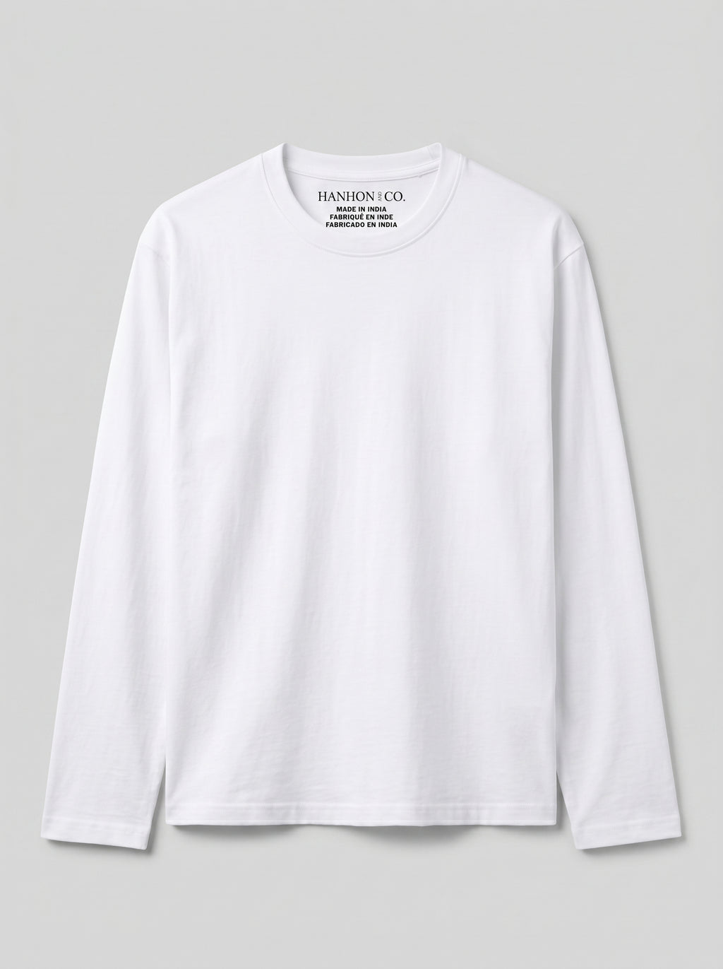 Everyday Full Sleeve Tee – White Unisex Regular Fit