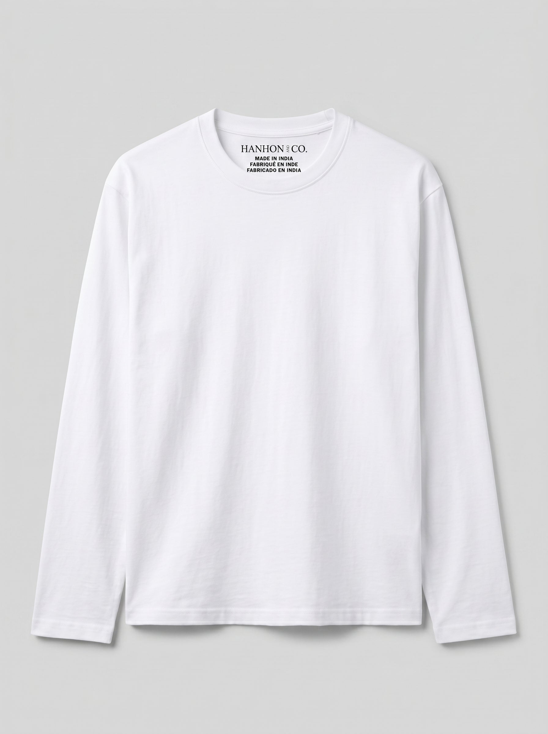 Everyday Full Sleeve Tee – White Unisex Regular Fit