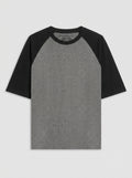 Oversized Raglan T-Shirt – Unisex Black Charcoal Melange