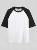 Oversized Raglan T-Shirt – Unisex Black White