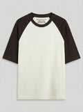 Unisex Oversized Raglan T-Shirt – Coffee Brown Sleeve / Off White Body