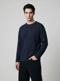 Everyday Full Sleeve Tee – Navy Blue Unisex Regular Fit