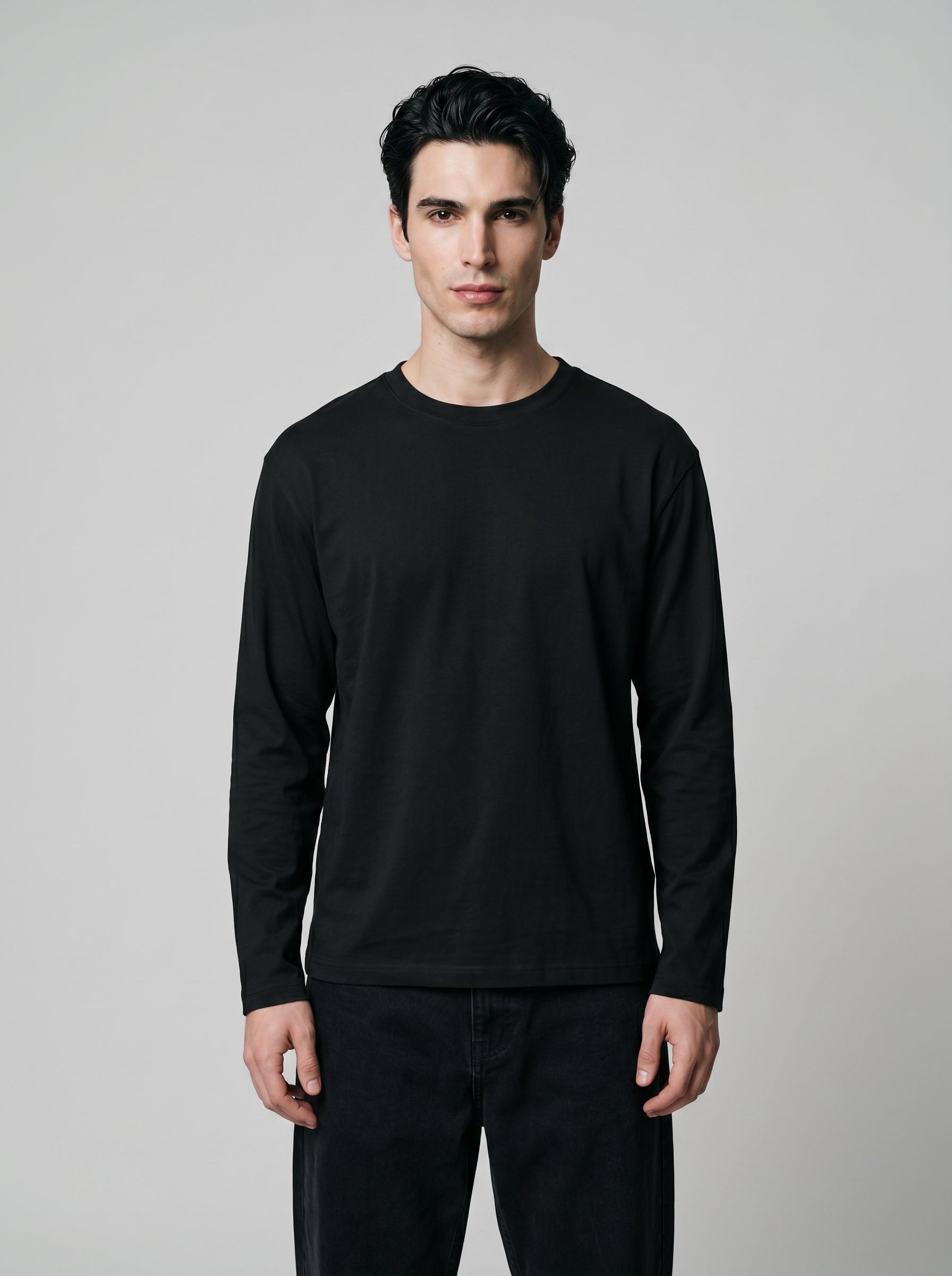 Everyday Full Sleeve Tee – Black Unisex Regular Fit